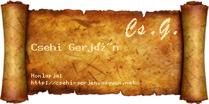Csehi Gerjén névjegykártya